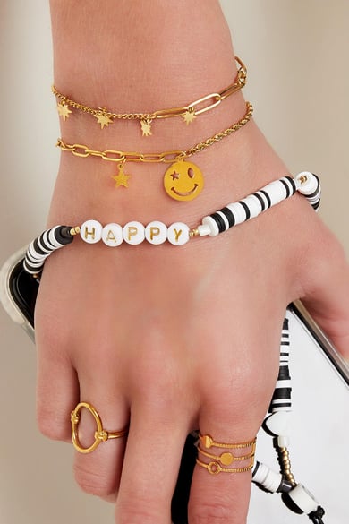 stainless steel bracelet with star charms  h5 Picture3